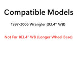 Tempered Clear Driver Left Side Rear Quarter Window Quarter Glass Compatible with Jeep Wrangler 93.4'' WB Short Wheel Base 1987-2006 Models
