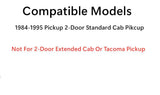 With Gasket Include 3-Panel Manual Rear Back Slider Window Glass Compatible with Toyota Pickup 2-Door Standard Cab 1984-1995 Models (Not For Extended Or Tacoma Pickups)