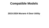 Tempered Passenger Right Side Front Door Window Door Glass Compatible with Nissan Murano 2015-2024 Models