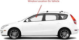 Driver Left Side Front Door Window Door Glass Compatible with Hyundai Elantra 2009-2011 / Elantra Touring 2012 4 Door Wagon Models