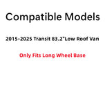 Stationary Passenger Right Side Quarter Window Quarter Glass Compatible with Ford Transit 83.2" Low-Roof Van Long Wheel Base 2015-2025 Models (Low-Roof Long Wheel Base Van Only)