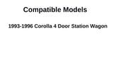 Driver Left Side Rear Vent Window Vent Glass Compatible with Toyota Corolla 4 Door Wagon 1993-1996 Models