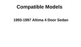 Driver Left Side Rear Vent Glass Vent Window Compatible with Nissan Altima 4 Door Sedan 1993-1997 Models
