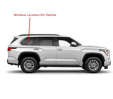 Chrome Moulding Passenger Right Side Quarter Window Quarter Glass Compatible with Toyota Sequoia 2023-2024 Models