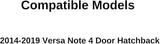 Driver Left Side Rear Door Window Door Glass Compatible with Nissan Versa Note 4 Door Hatchback 2014-2019 Models