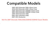 Driver Left Side Rear Door Window Glass Compatible with Chevrolet Silverado 1500 / Avalanche 2007-2013 Models & Silverado 2500 Silverado 3500 Suburban 2007-2014 4-Door Models (Not For Classic)
