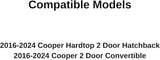 Driver Left Side Door Window Door Glass Compatible with Mini Cooper 2 Door Convertible 2016-2022 Models / Cooper Hardtop 2 Door Hatchback 2014-2022 Models