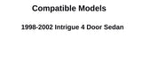 NAGD Driver Left Side Front Door Window Glass, Compatible with Oldsmobile Intrigue 4 Door Sedan 1998-2002, Tempered Clear Glass