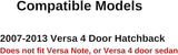 Passenger Right Side Rear Vent Window Vent Glass Compatible with Nissan Versa 4 Door Hatchback 2007-2013 Models