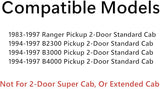 Back Sliding Window Glass Manual Back Slider Compatible with Ford Ranger/Mazda B2300/Mazda B3000/Mazda B4000 2 Door Standard Cab Pickup 1983-1997 Models