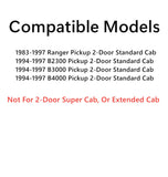 Rear Sliding Window Glass 3 Panel Manual Back Slider (Gasket Included) Compatible with Ford Ranger Pickup / Mazda B2300 B3000 B4000 1983-1997 2-Door Standard Cab Models