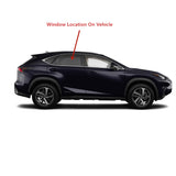 Tempered Passenger Right Side Rear Door Window Door Glass Compatible with Lexus NX200t NX300 NX300h 2015-2021 Models