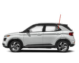 Driver Left Side Rear Vent Window Vent Glass Compatible with Hyundai Venue 2020-2025 Models Glass Only