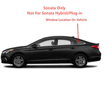 Tempered Driver Left Side Quarter Window Quarter Glass Compatible with Hyundai Sonata 2015-2017 Models (Not For Sonata Hybrid/Sonata Plug-in)