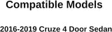 Heated Back Window Back Glass Compatible with Chevrolet Cruze 2016-2019 4-Door Sedan Models (Not For Cruze Limited or Hatchback)
