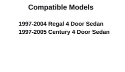 Passenger Right Side Rear Door Window Door Glass Compatible with Buick Regal / Century 4 Door Sedan 1997-2005 Vehicle Models
