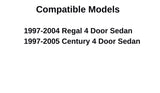 Passenger Right Side Rear Door Window Door Glass Compatible with Buick Regal / Century 4 Door Sedan 1997-2005 Vehicle Models