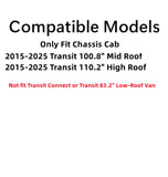 Back Window Back Glass Compatible with Ford Transit 110.2" High-Roof / 100.8" Mid-Roof Chassis Cab 2015-2025 Models