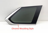 Chrome Moulding Passenger Right Side Quarter Window Quarter Glass Compatible with Toyota Sequoia 2023-2024 Models