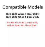 Driver Left Side Quarter Window Quarter Glass Compatible with Chevrolet Tahoe / GMC Yukon 2021-2025 Models (Not For Yukon XL)