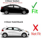 Passenger Right Side Rear Door Window Door Glass Compatible with Kia Rio 4 Door Sedan 2012-2017 Models