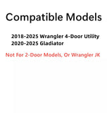 Privacy Passenger Right Side Rear Door Window Door Glass Compatible with Jeep Wrangler 2018-2025 / Gladiator 2020-2025 4 Door Models