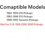 Clear Stationary Back Window Back Glass Compatible with Chevrolet S10 /GMC S15 /GMC Sonoma 1982-1993 Models Glass Only