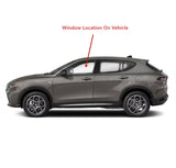 Tempered Driver Left Side Front Door Window Door Glass Compatible with Dodge Hornet / Alfa Romeo Tonale 2023-2025 Models