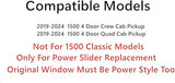 OEM Heated Privacy Back Window Glass Power Back Slider Compatible with Ram Pickup 1500 2019-2024 Models (Not For 1500Classic)