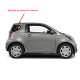 Tempered Passenger Right Side Quarter Window Quarter Glass Compatible with Scion IQ 2011-2015 Models