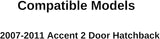 Driver Left Side Door Window Door Glass Compatible with Hyundai Accent 2 Door Hatchback 2007-2011 Models