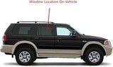 Passenger Right Side Rear Door Window Door Glass Compatible with Mitsubishi Montero 2001-2006 Models