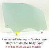 Laminated Passenger Right Side Front Door Window Door Glass Compatible with Ram 1500 Pickup 2019-2025 Models (Not For 1500Classic)