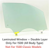 Laminated Passenger Right Side Front Door Window Door Glass Compatible with Ram 1500 Pickup 2019-2025 Models (Not For 1500Classic)