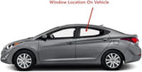 Driver Left Side Rear Door Window Door Glass Compatible with Hyundai Elantra 4 Door Sedan 2011-2016 Models