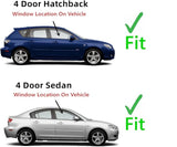 Passenger Right Side Front Door Window Door Glass Compatible with Mazda 3 2004-2009 Models