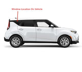 Tempered Passenger Right Side Quarter Window Quarter Glass Compatible with Kia Soul 2020-2024 Models (Not For Sonata Hybrid/Sonata Plug-in)