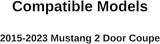 Privacy Heated Back Glass Back Window Compatible with Ford Mustang 2015-2023 2 Door Coupe Models