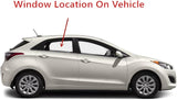 Passenger Right Side Rear Door Window Door Glass Compatible with Hyundai Elantra GT 4 Door Hatchback 2013-2017 Models