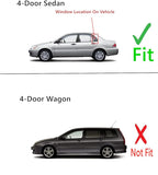 Driver Left Side Rear Vent Window Vent Glass Compatible with Mitsubishi Lancer 4 Door Sedan 2002-2007 Models