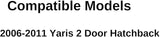Passenger Right Side Door Window Door Glass Compatible with Toyota Yaris 2 Door Hatchback 2006-2011 Models