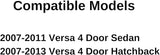 Driver Left Rear Door Window Door Glass Compatible with Nissan Versa 4 Door Hatchback 2007-2013 Models / Versa 4 Door Sedan 2007-2011 Models