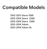 Tempered Passenger Right Side Front Door Window Door Glass Compatible with GMC Sierra 1500 2012-2013 / Sierra 2500 . Sierra 3500 . Yukon . Yukon XL 2012-2014 Models