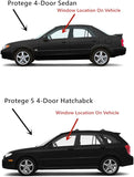 Driver Left Front Door Window Door Glass Compatible with Mazda Protege / Protege5 1999-2003 Models