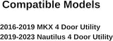 Tempered Passenger Right Side Rear Door Window Door Glass Compatible with Lincoln MKX 2016-2019 Nautilus 2019-2023 Models