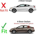 Driver Left Side Rear Vent Glass Vent Window Compatible with Honda Civic 4 Door Sedan 2012-2015 Models