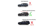 Black Moulding Style W/ Atenna Driver Left Side Quarter Window Quarter Glass Compatible with Toyota Highlander 2020-2025 Models