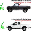 Privacy Stationary Rear Window Back Glass Compatible with Nissan 850 Pickup 1986-1997 Models