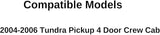 Driver Left Side Rear Door Window Door Glass Compatible with Toyota Tundra Pickup 4 Door Crew Cab 2004-2006 Models