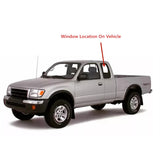 Driver Left Side Quater Window Quarter Glass Compatible with Toyota Tacoma Pickup 2-Door Extended Cab 1995-2000 Models